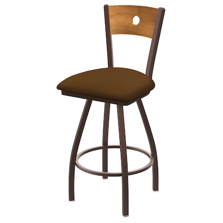 Holland Bar Stool Co 36" Swivel Counter Stool, Brnz Finish, Med Back, Canter Thatch Seat X830